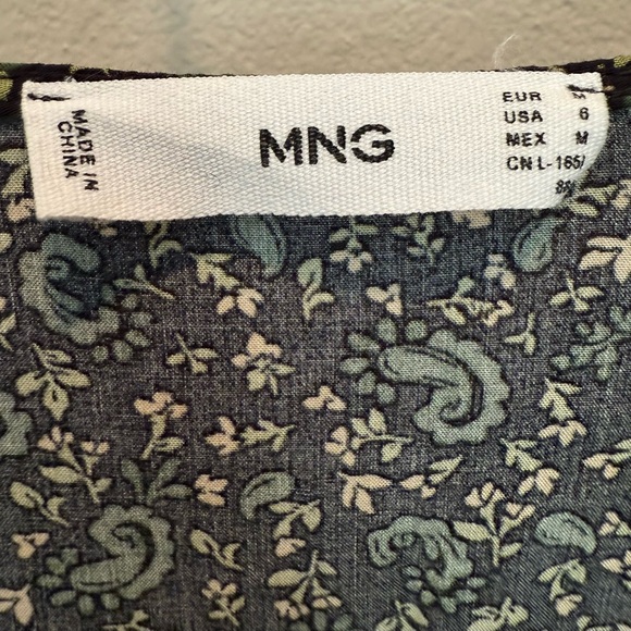 Mango Floral Long Sleeve‎ Maxi Dress Size Med (6) - Picture 5 of 12